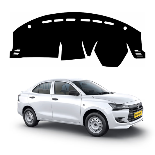 ZEETAS Maruti Suzuki Dzire Tour S 2025-2026 Car Dashboard Cover Black Color Custom Fit Anti-Slip UV Protection Dashboard Mat