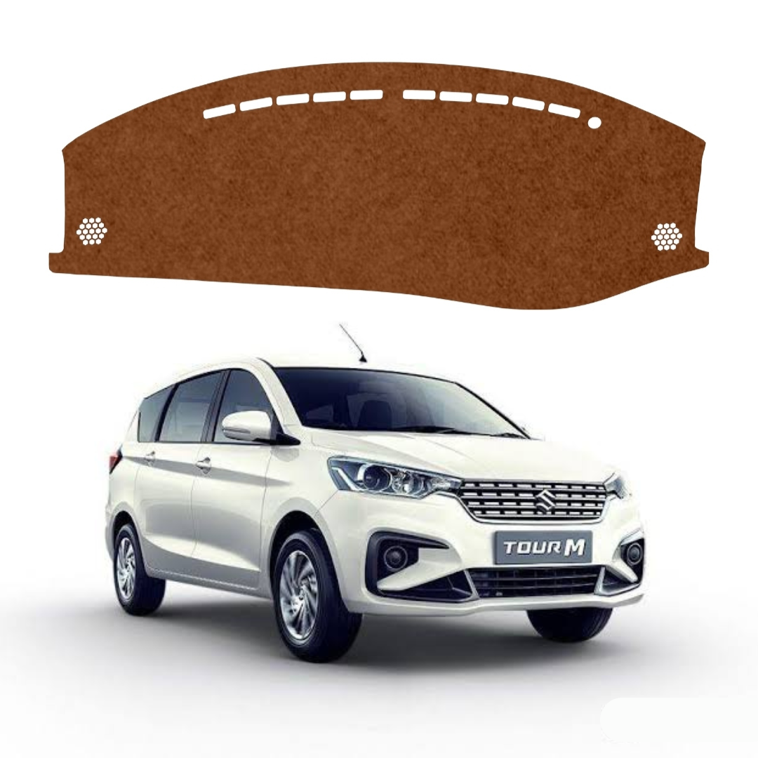 ZEETAS Maruti Suzuki Ertiga Tour M 2019-2026 Car Dashboard Cover Brown Color Custom Fit Anti-Slip UV Protection Dashboard Mat
