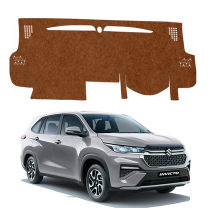 ZEETAS Maruti Suzuki Invicto 2023-2026 Car Dashboard Cover Brown Color Custom Fit Anti-Slip UV Protection Dashboard Mat