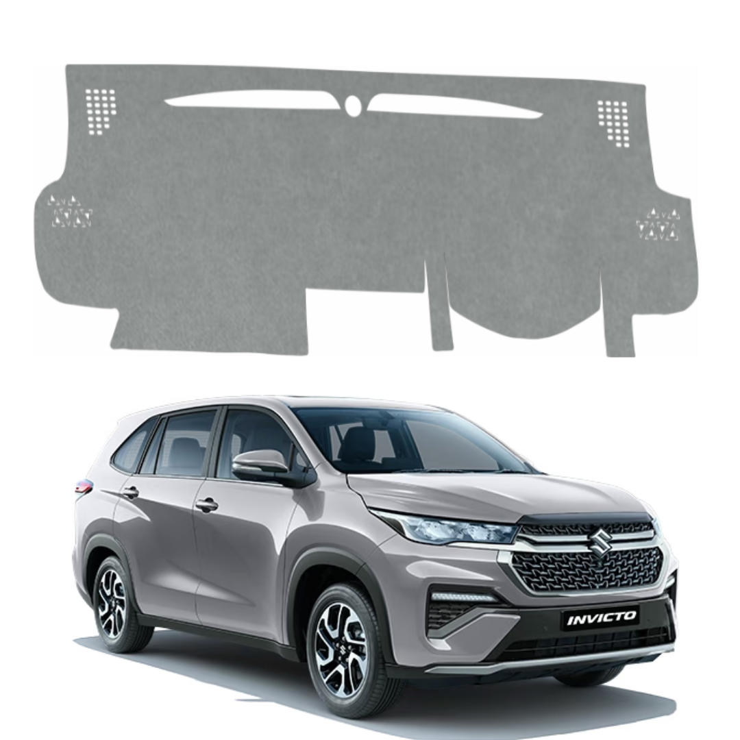 ZEETAS Maruti Suzuki Invicto 2023-2026 Car Dashboard Cover Grey Color Custom Fit Anti-Slip UV Protection Dashboard Mat