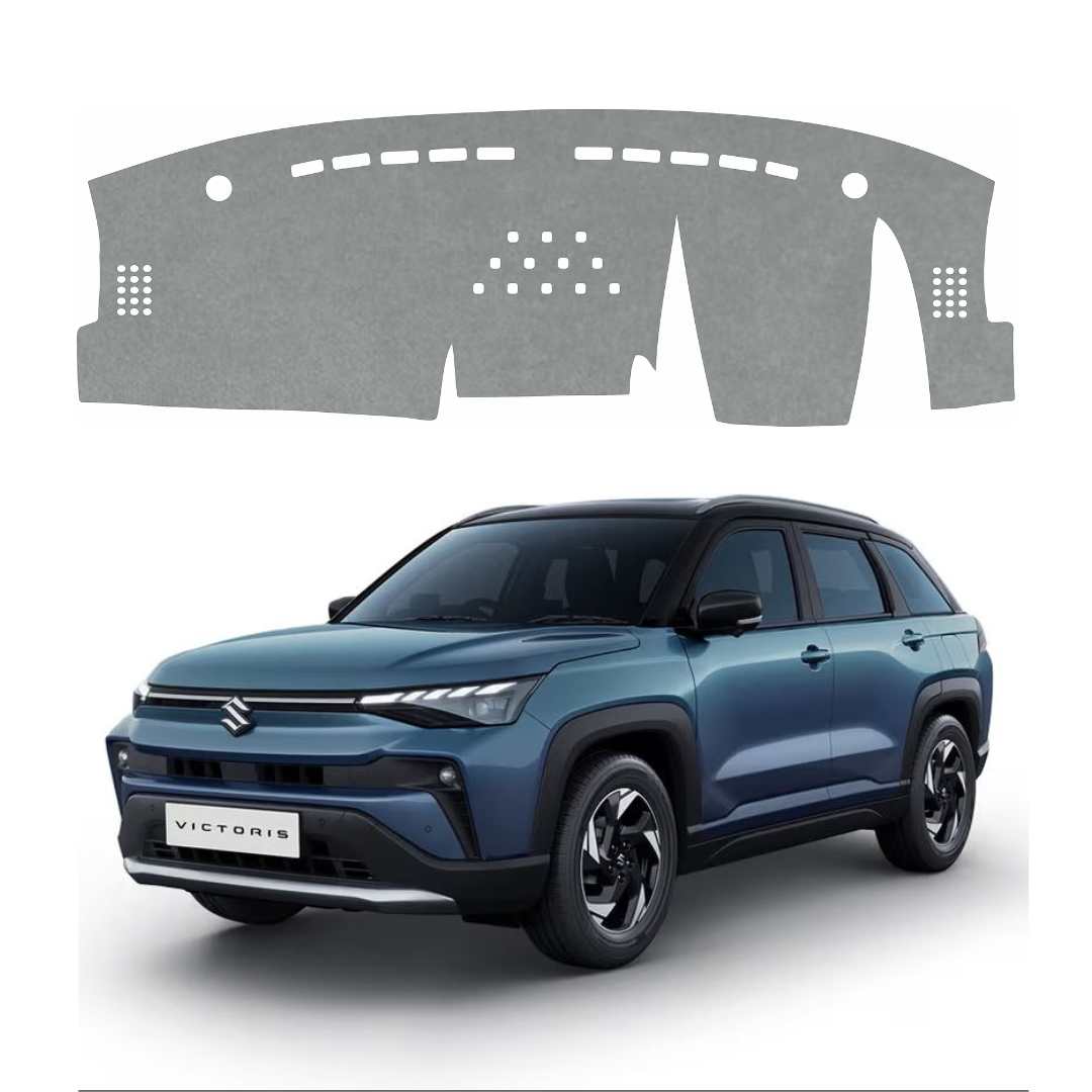 ZEETAS Maruti Suzuki Victoris 2025-2026 Car Dashboard Cover Grey Color Custom Fit Anti-Slip UV Protection Dashboard Mat