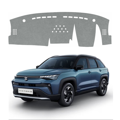 ZEETAS Maruti Suzuki Victoris 2025-2026 Car Dashboard Cover Grey Color Custom Fit Anti-Slip UV Protection Dashboard Mat
