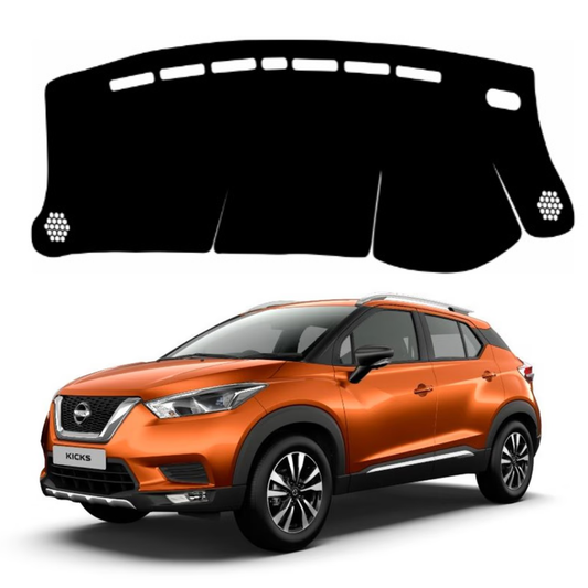ZEETAS Nissan Kicks 2019 To 2023 Car Dashboard Cover Black Color Custom Fit Anti-Slip UV Protection Dashboard Mat