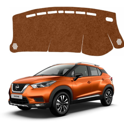 ZEETAS Nissan Kicks 2019 To 2023 Car Dashboard Cover Brown Color Custom Fit Anti-Slip UV Protection Dashboard Mat
