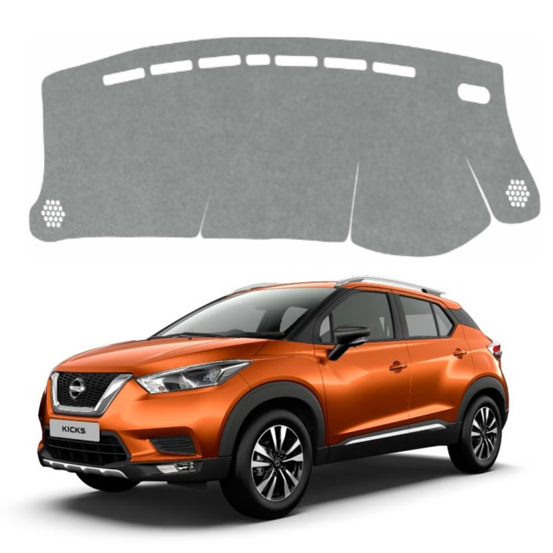 ZEETAS Nissan Kicks 2019 To 2023 Car Dashboard Cover Grey Color Custom Fit Anti-Slip UV Protection Dashboard Mat