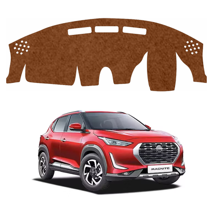 ZEETAS Nissan Magnite 2020 To 2026 Car Dashboard Cover Brown Color Custom Fit Anti-Slip UV Protection Dashboard Mat
