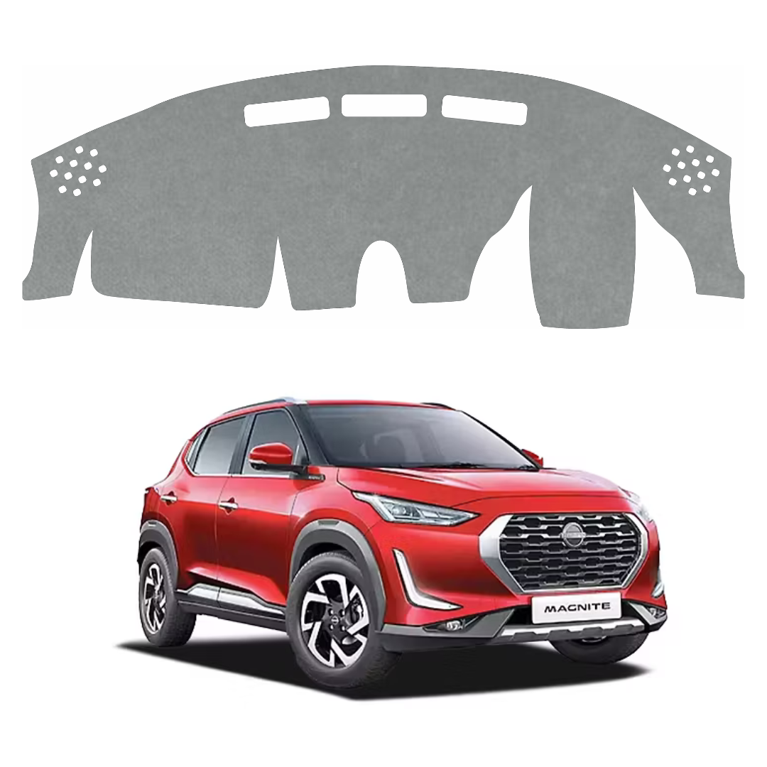 ZEETAS Nissan Magnite 2020 To 2026 Car Dashboard Cover Grey Color Custom Fit Anti-Slip UV Protection Dashboard Mat