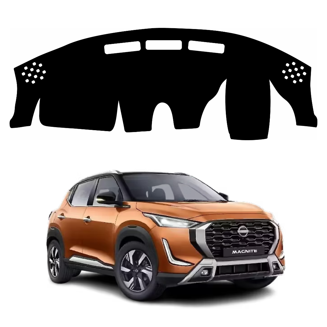 ZEETAS Nissan Magnite Facelift 2024-2026 Car Dashboard Cover Black Color Custom Fit Anti-Slip UV Protection Dashboard Mat