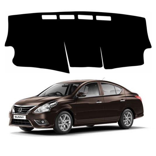 ZEETAS Nissan Sunny 2011 To 2020 Car Dashboard Cover Black Color Custom Fit Anti-Slip UV Protection Dashboard Mat