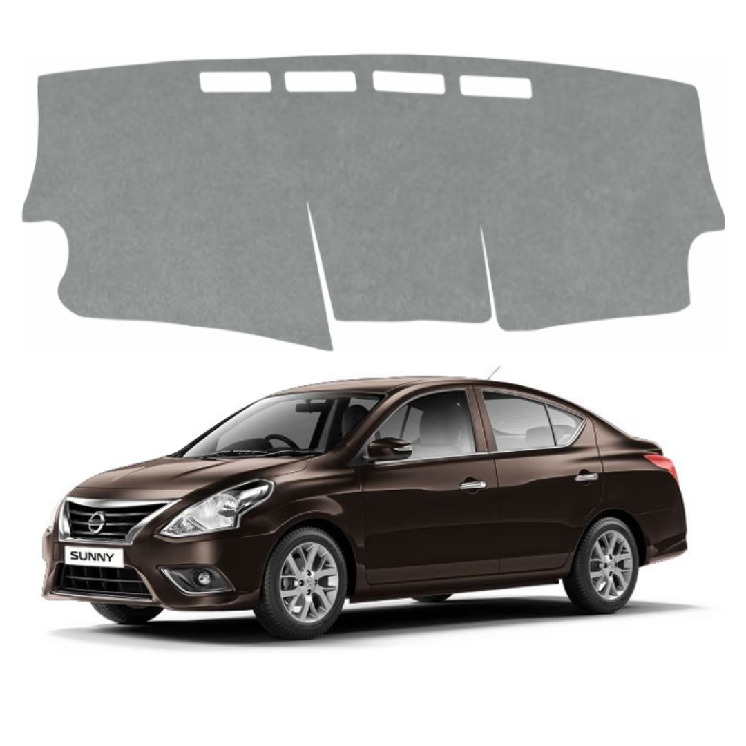 ZEETAS Nissan Sunny 2011 To 2020 Car Dashboard Cover Grey Color Custom Fit Anti-Slip UV Protection Dashboard Mat