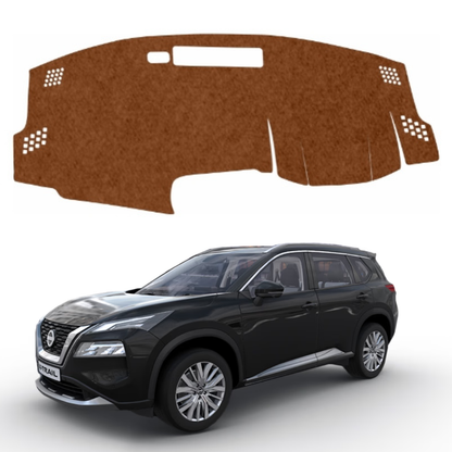 ZEETAS Nissan X-Trail 2024 To 2026 Car Dashboard Cover Brown Color Custom Fit Anti-Slip UV Protection Dashboard Mat