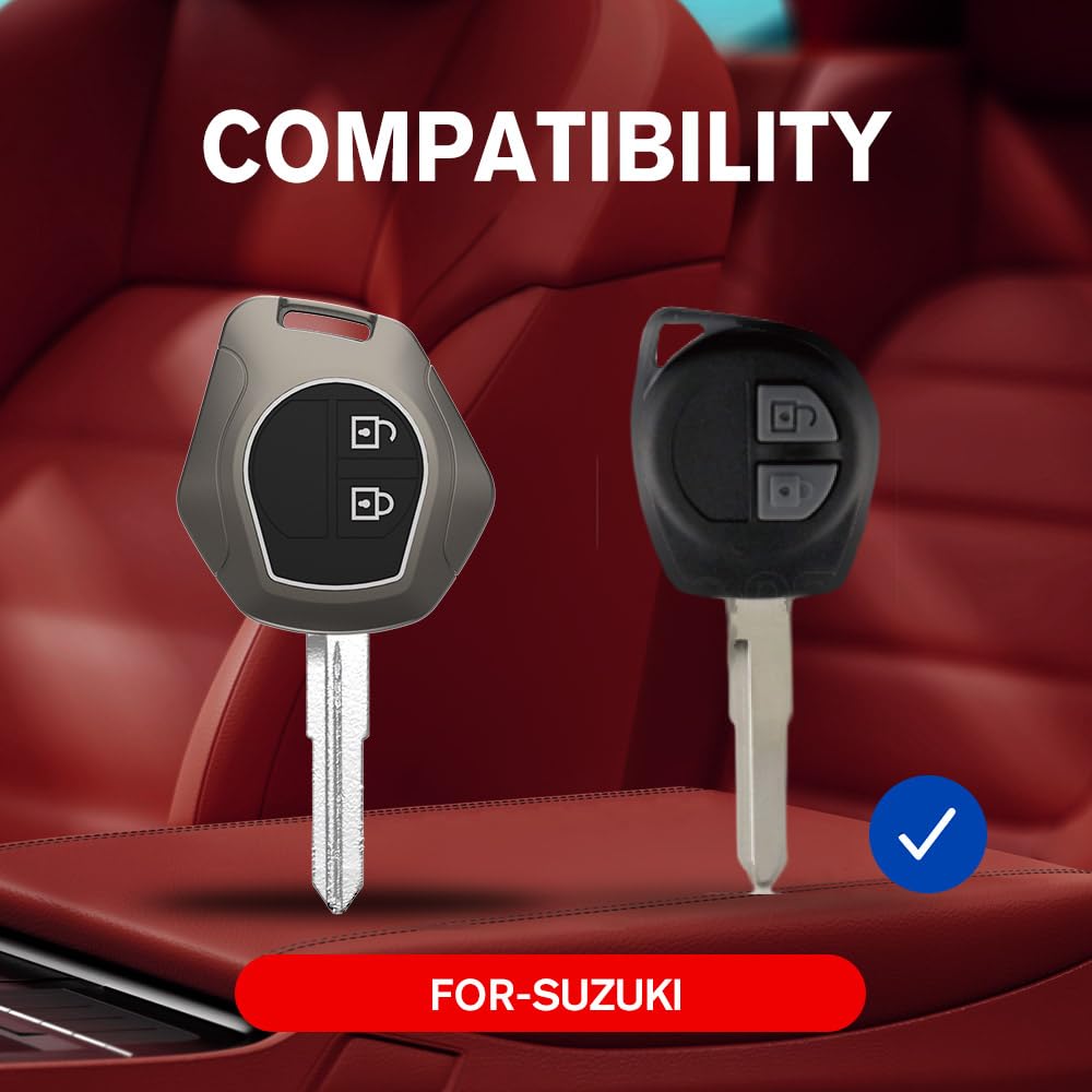 Premium Metal Key Cover for Suzuk Swift, Ertiga, WagonR, Celerio, Dzire, Alto, Fronx, Brezza, SPresso, Ignis
