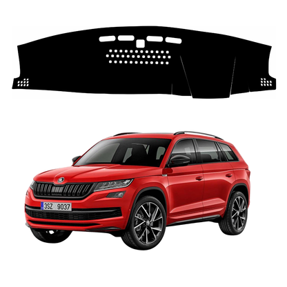 ZEETAS Skoda Kodiaq 2018-2025  Car Dashboard Cover Black Color Custom Fit Anti-Slip UV Protection Dashboard Mat