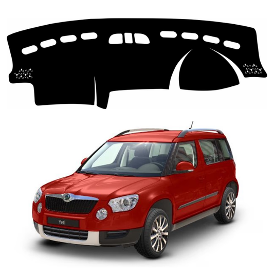 ZEETAS Skoda Yeti 2010-2014 Car Dashboard Cover Black Color Custom Fit Anti-Slip UV Protection Dashboard Mat
