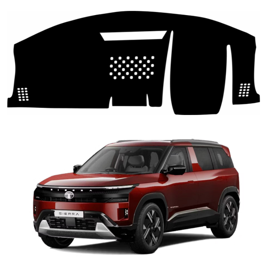 ZEETAS Tata sierra 2026 Car Dashboard Cover Black Color Custom Fit Anti-Slip UV Protection Dashboard Mat