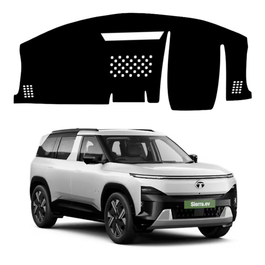 ZEETAS Tata Sierra EV 2026 Car Dashboard Cover Black Color Custom Fit Anti-Slip UV Protection Dashboard Mat