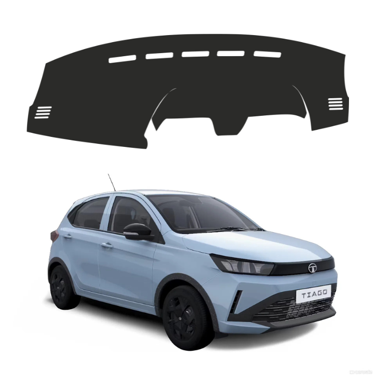 ZEETAS Tata Tigor 2026  Car Dashboard Cover Black Color Custom Fit Anti-Slip UV Protection Dashboard Mat