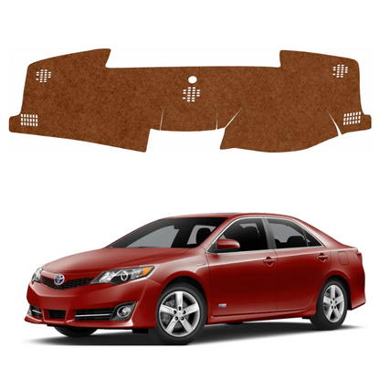 ZEETAS Toyota Camry 2013 To 2018 Car Dashboard Cover Brown Color Custom Fit Anti-Slip UV Protection Dashboard Mat