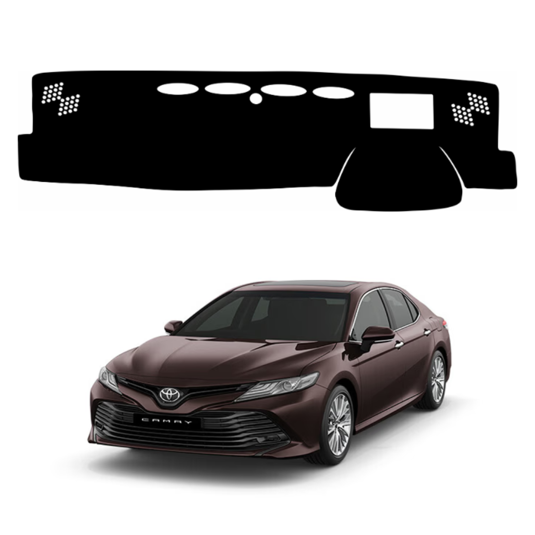 ZEETAS Toyota Camry 2019 To 2024 Car Dashboard Cover Black Color Custom Fit Anti-Slip UV Protection Dashboard Mat