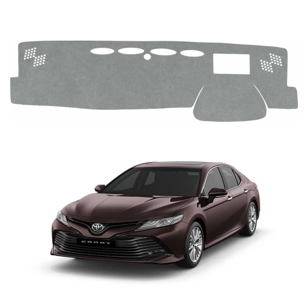 ZEETAS Toyota Camry 2019 To 2024 Car Dashboard Cover Grey Color Custom Fit Anti-Slip UV Protection Dashboard Mat