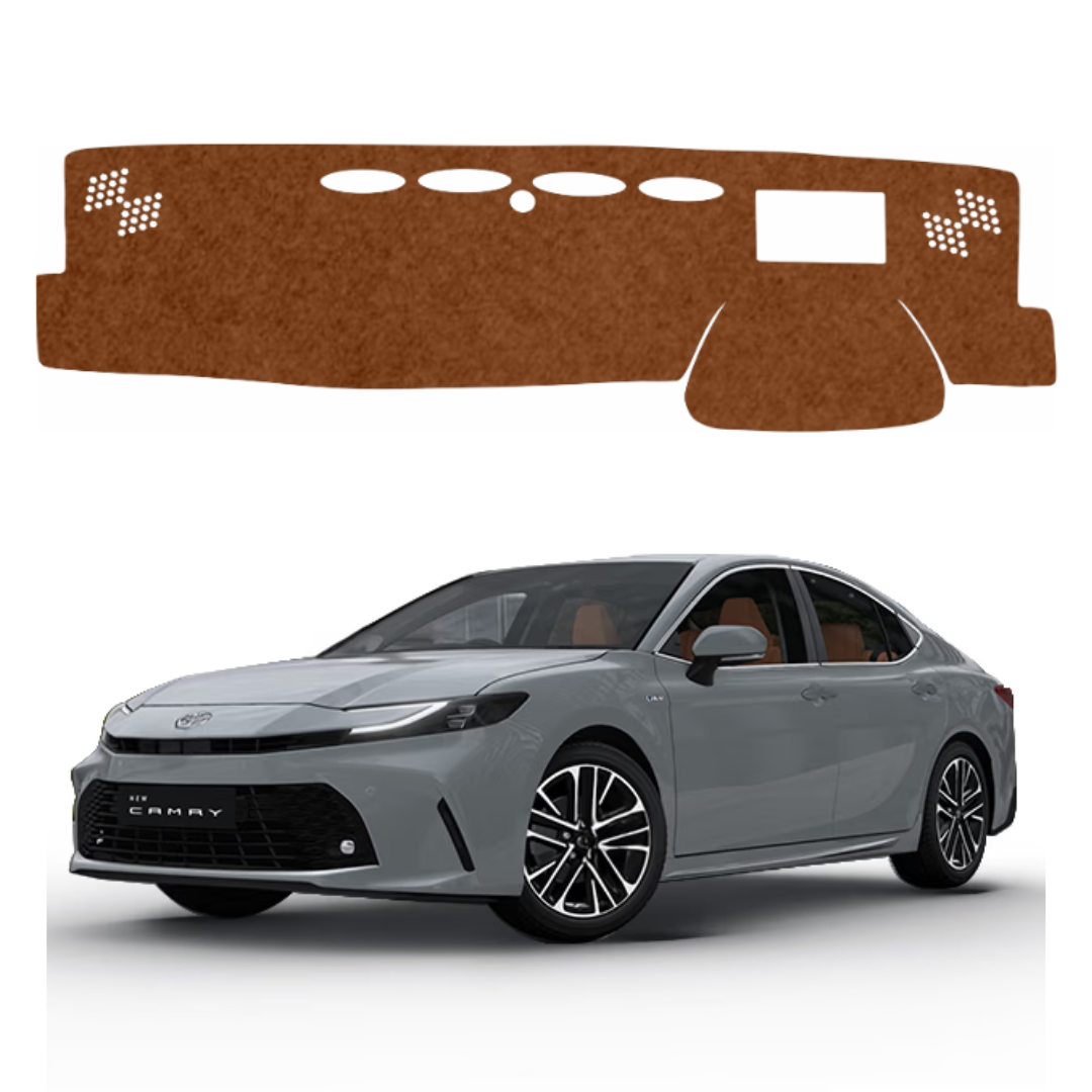 ZEETAS Toyota Camry 2025-2026 Car Dashboard Cover Brown Color Custom Fit Anti-Slip UV Protection Dashboard Mat