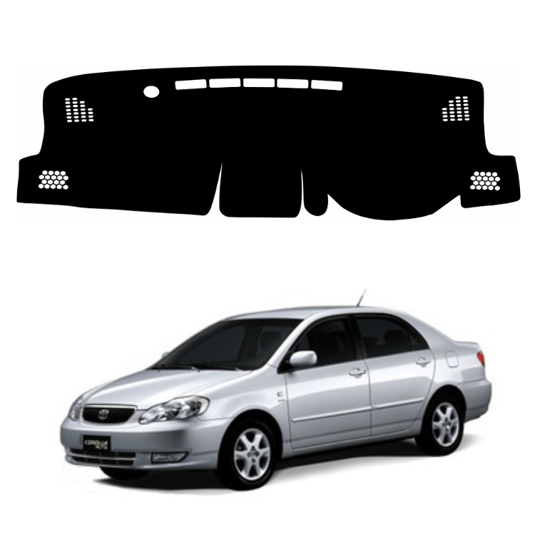 ZEETAS Toyota Corolla Altis 2003 To 2007 Car Dashboard Cover Black Color Custom Fit Anti-Slip UV Protection Dashboard Mat