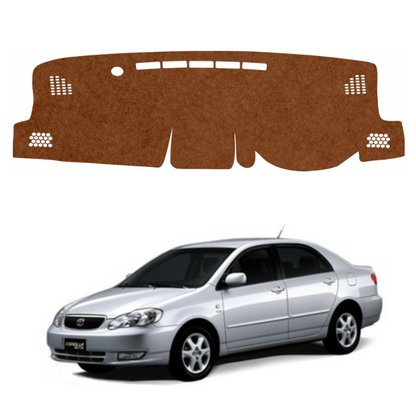 ZEETAS Toyota Corolla Altis 2003 To 2007 Car Dashboard Cover Brown Color Custom Fit Anti-Slip UV Protection Dashboard Mat