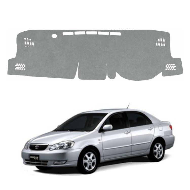 ZEETAS Toyota Corolla Altis 2003 To 2007 Car Dashboard Cover Grey Color Custom Fit Anti-Slip UV Protection Dashboard Mat