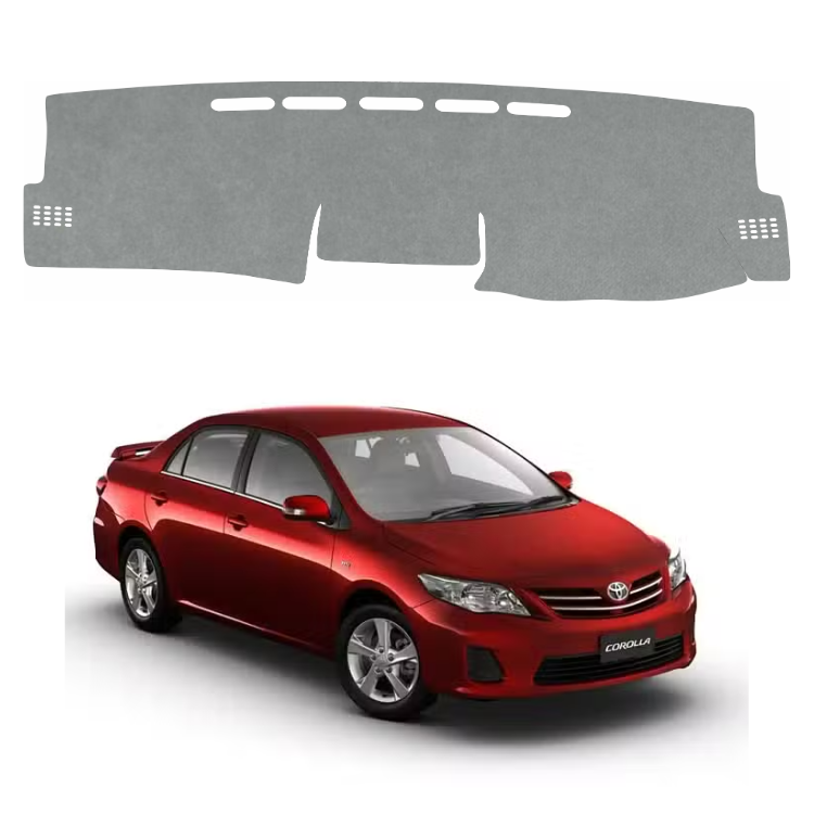 ZEETAS Toyota Corolla Altis 2008 To 2013 Car Dashboard Cover Grey Color Custom Fit Anti-Slip UV Protection Dashboard Mat
