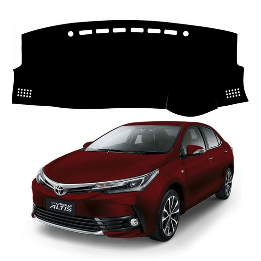 ZEETAS Toyota Corolla Altis 2014-2018 Car Dashboard Cover Black Color Custom Fit Anti-Slip UV Protection Dashboard Mat