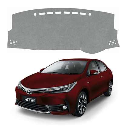 ZEETAS Toyota Corolla Altis 2014-2018 Car Dashboard Cover Grey Color Custom Fit Anti-Slip UV Protection Dashboard Mat