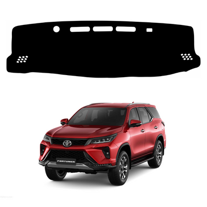 ZEETAS Toyota Fortuner 2017 To 2026 Car Dashboard Cover Black Color Custom Fit Anti-Slip UV Protection Dashboard Mat