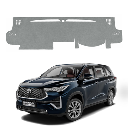 ZEETAS Toyota Innova Hycross 2022 To 2026 Car Dashboard Cover Grey Color Custom Fit Anti-Slip UV Protection Dashboard Mat