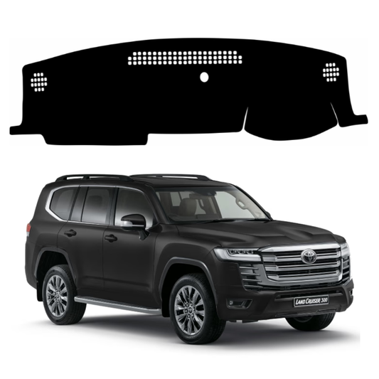 ZEETAS Toyota Land Cruiser 2021 To 2026 HUD Car Dashboard Cover Black Color Custom Fit Anti-Slip UV Protection Dashboard Mat