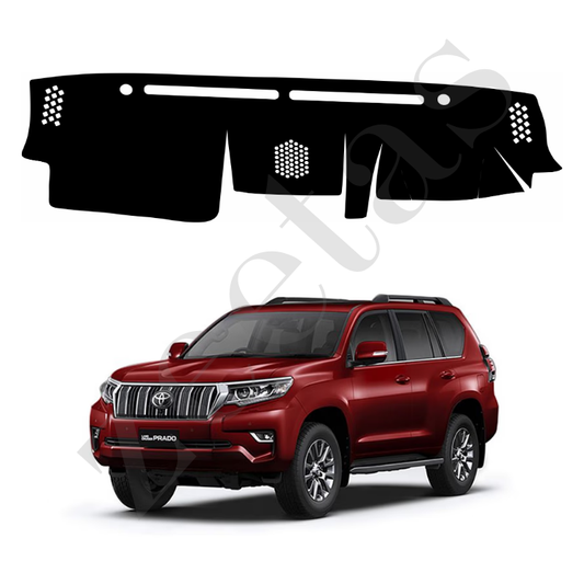 ZEETAS Toyota Prado 2009 To 2023 Car Dashboard Cover Black Color Custom Fit Anti-Slip UV Protection Dashboard Mat