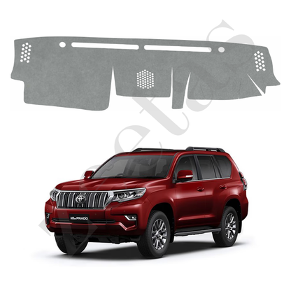 ZEETAS Toyota Prado 2009 To 2023 Car Dashboard Cover Grey Color Custom Fit Anti-Slip UV Protection Dashboard Mat