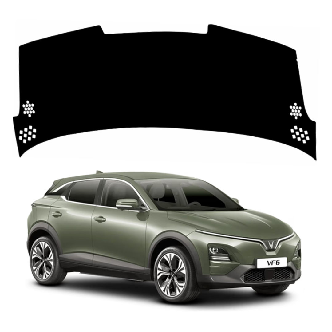 ZEETAS Vinfast VF 6 2025-2026 Car Dashboard Cover Black Color Custom Fit Anti-Slip UV Protection Dashboard Mat