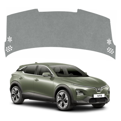 ZEETAS Vinfast VF 6 2025-2026 Car Dashboard Cover Grey Color Custom Fit Anti-Slip UV Protection Dashboard Mat