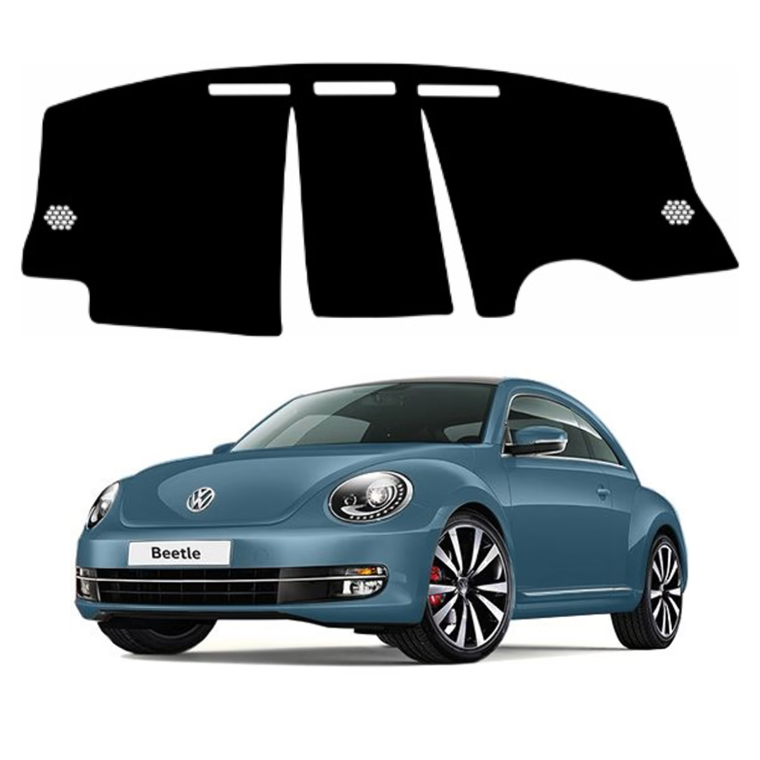 ZEETAS Volkswagen Beetle 2009 To 2016 Car Dashboard Cover Black Color Custom Fit Anti-Slip UV Protection Dashboard Mat
