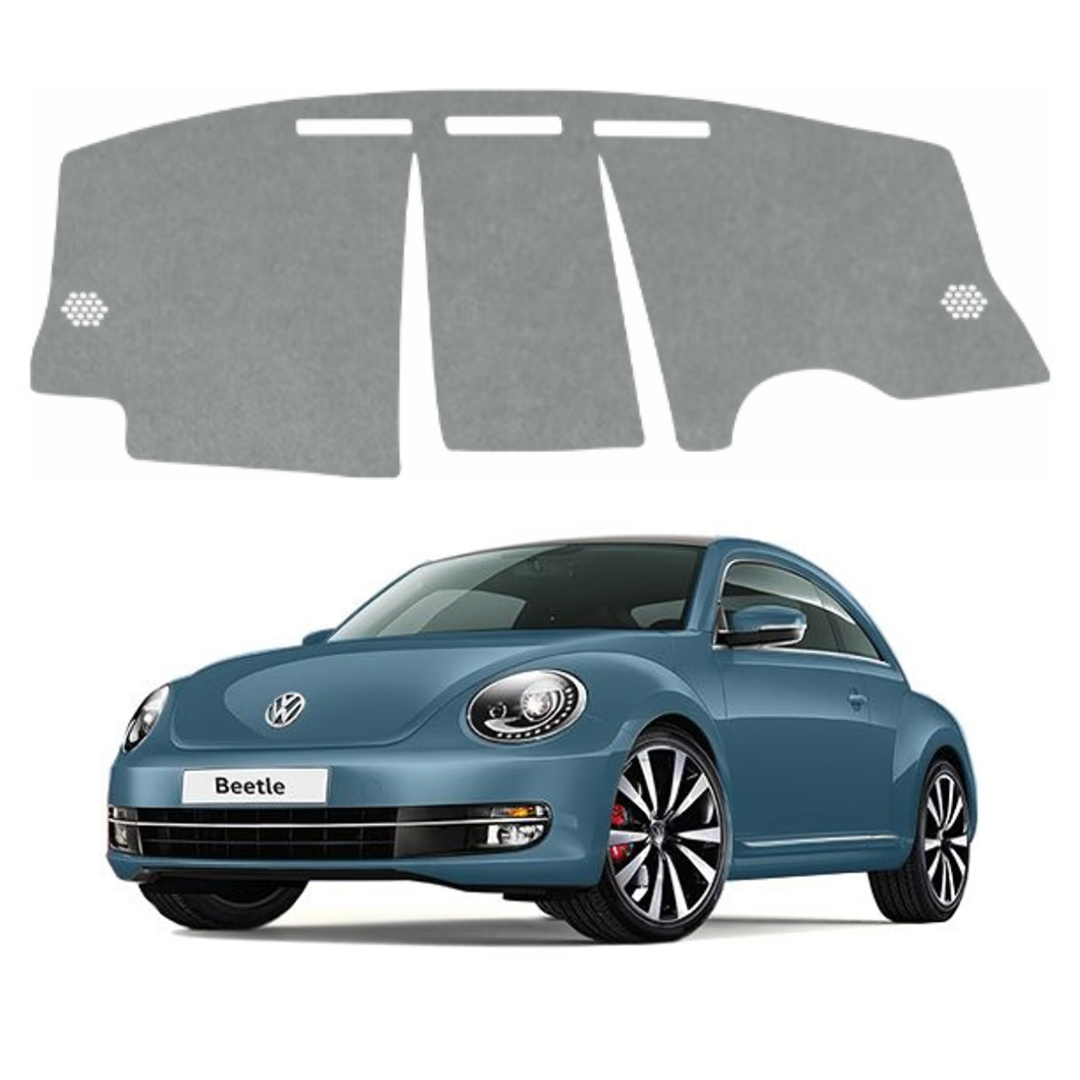ZEETAS Volkswagen Beetle 2009 To 2016 Car Dashboard Cover Grey Color Custom Fit Anti-Slip UV Protection Dashboard Mat