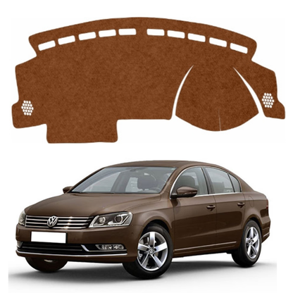 ZEETAS Volkswagen Passat 2011 to 201 Car Dashboard Cover Brown Color Custom Fit Anti-Slip UV Protection Dashboard Mat