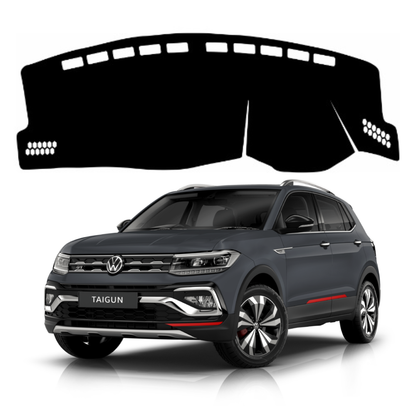 ZEETAS Volkswagen Taigun 2021 to 2026 Car Dashboard Cover Black Color Custom Fit Anti-Slip UV Protection Dashboard Mat
