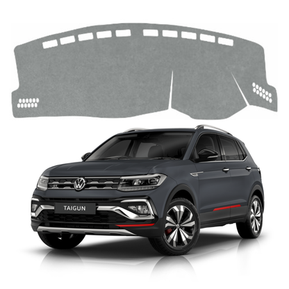ZEETAS Volkswagen Taigun 2021 to 2026 Car Dashboard Cover Grey Color Custom Fit Anti-Slip UV Protection Dashboard Mat